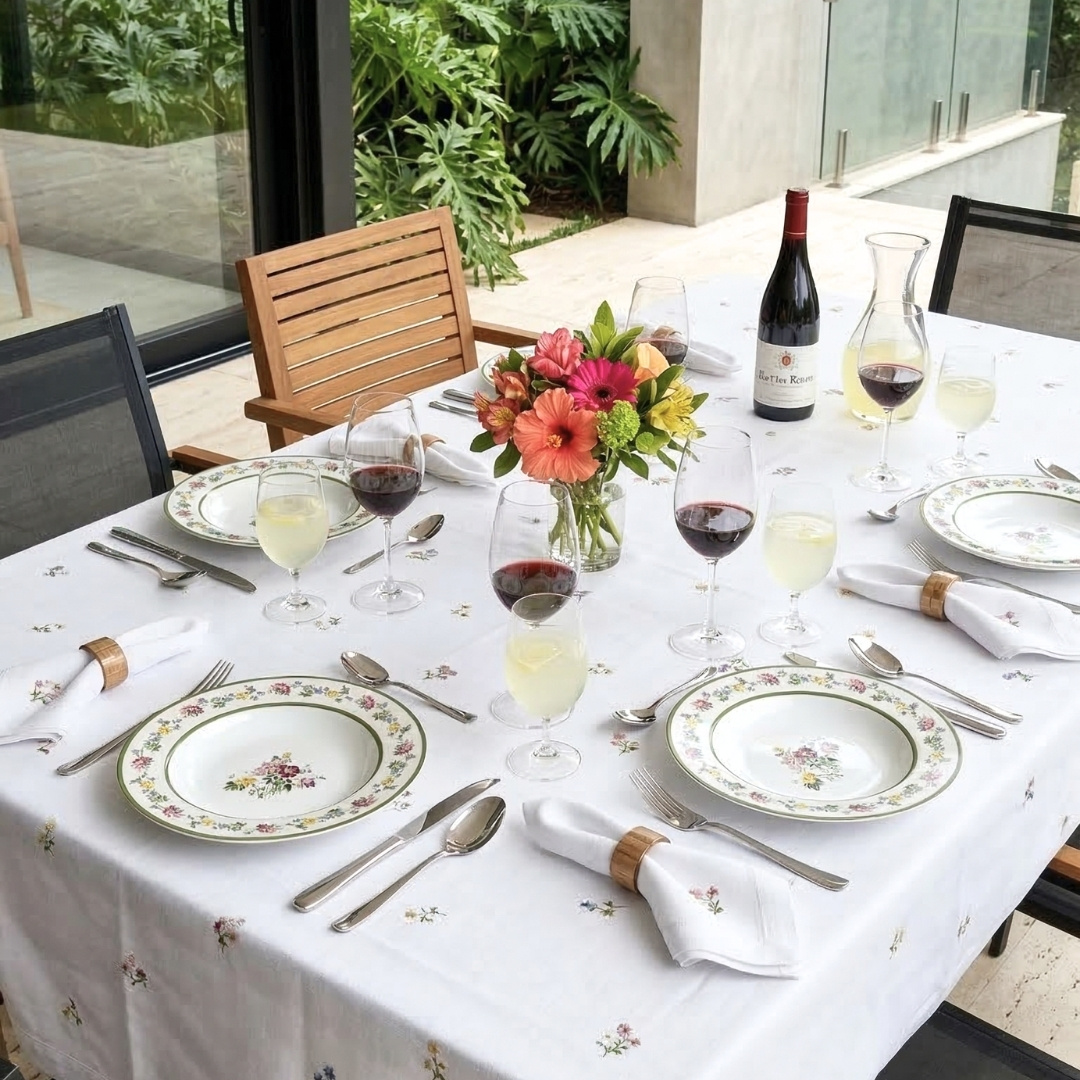 Aparelho de jantar em cerâmica com motivo clássico