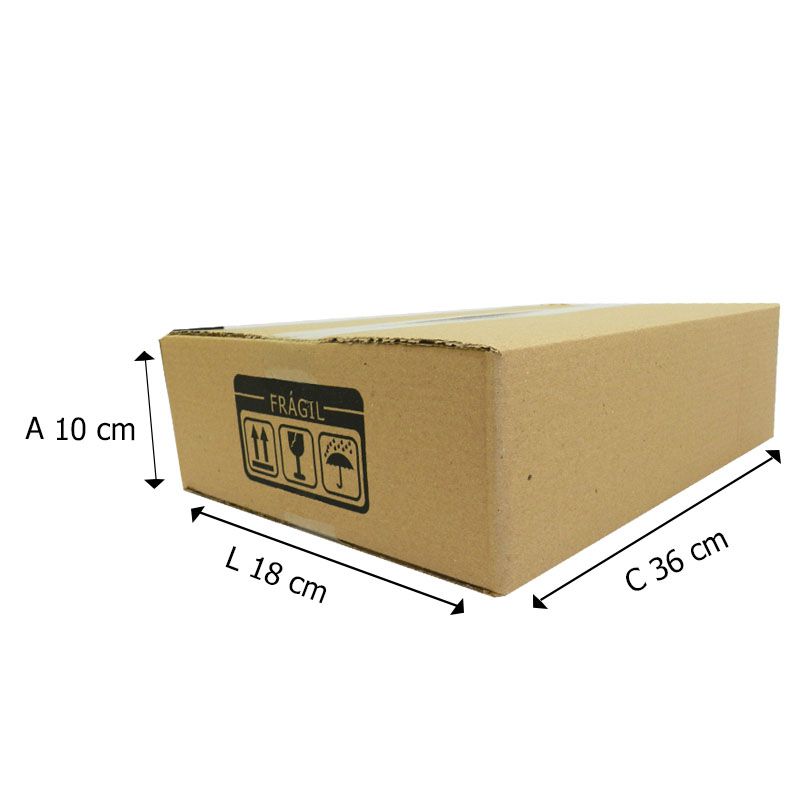 Caixa de Papelão D9 36x18x10 cm - 25 Unidades - CASA DO PAPELÃO