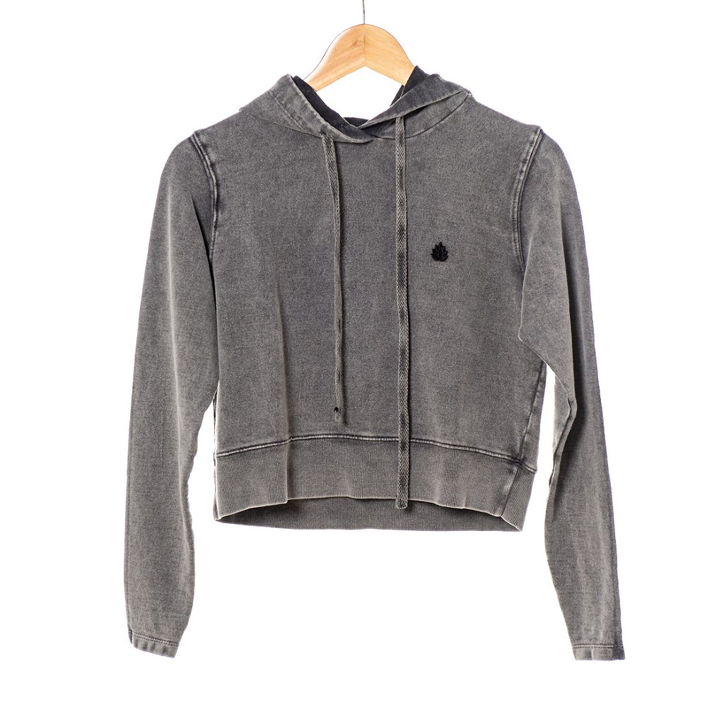 sweater crop moletom com capuz