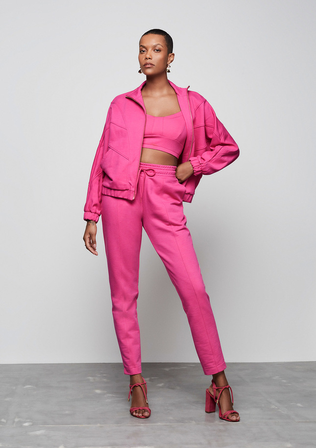Jaqueta bomber on sale feminina rosa