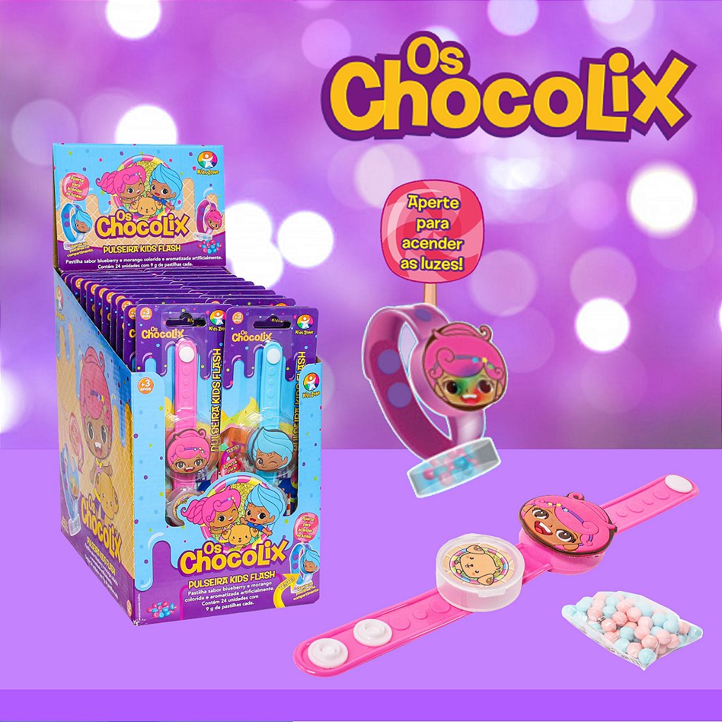 Pulseira Kids Flash Chocolix - Kids Zone | Candy & Toys