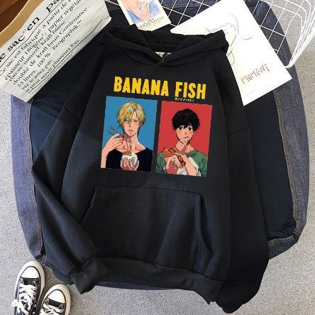 banana fish merch moletom com capuz