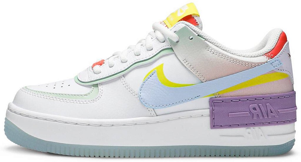 tênis nike air force 1 shadow white hydrogen blue purple