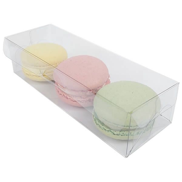 Caixa de Acetato PX-239 (15X5X3,5 cm) (25un) Caixa para 3 Macaron