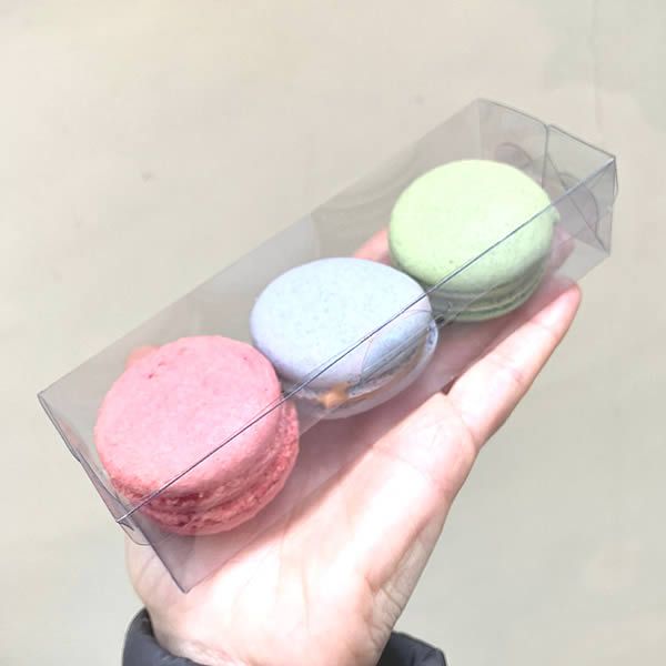 Caixa de Acetato PX-239 (15X5X3,5 cm) (25un) Caixa para 3 Macaron