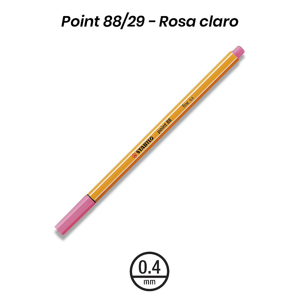 Caneta Stabilo Point 88 0.4mm Unitária Tons Pastel - Papelaria Guanabara