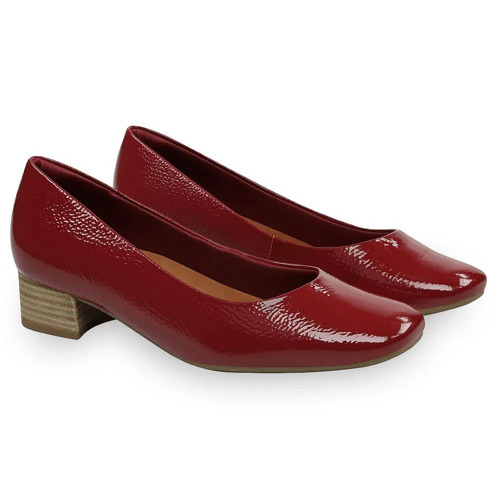 sapato scarpin usaflex vermelho