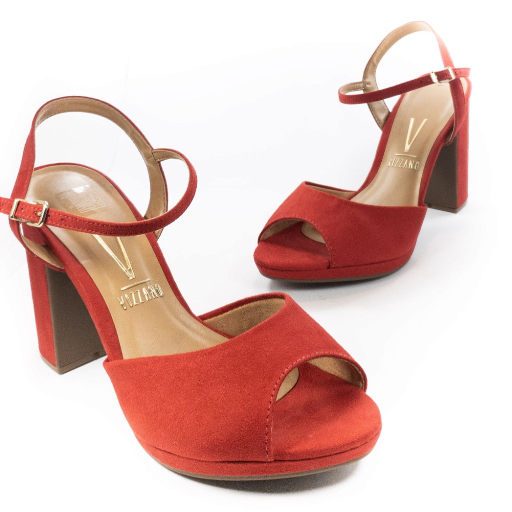 Sandália Vizzano Meia Pata Salto Grosso Vermelha - Lojas Micalce Calçados  Confortáveis e Moda e Acessórios