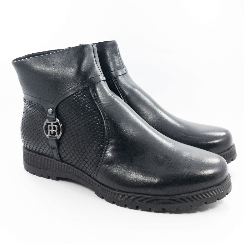 Bota Bottero Cano Baixo Sem Salto Preta - Lojas Micalce Calçados  Confortáveis e Moda e Acessórios