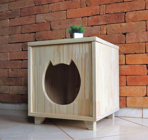 Banheiro para Gato com caixa de areia - Queen Cats - Móveis Funcionais para  Gatos