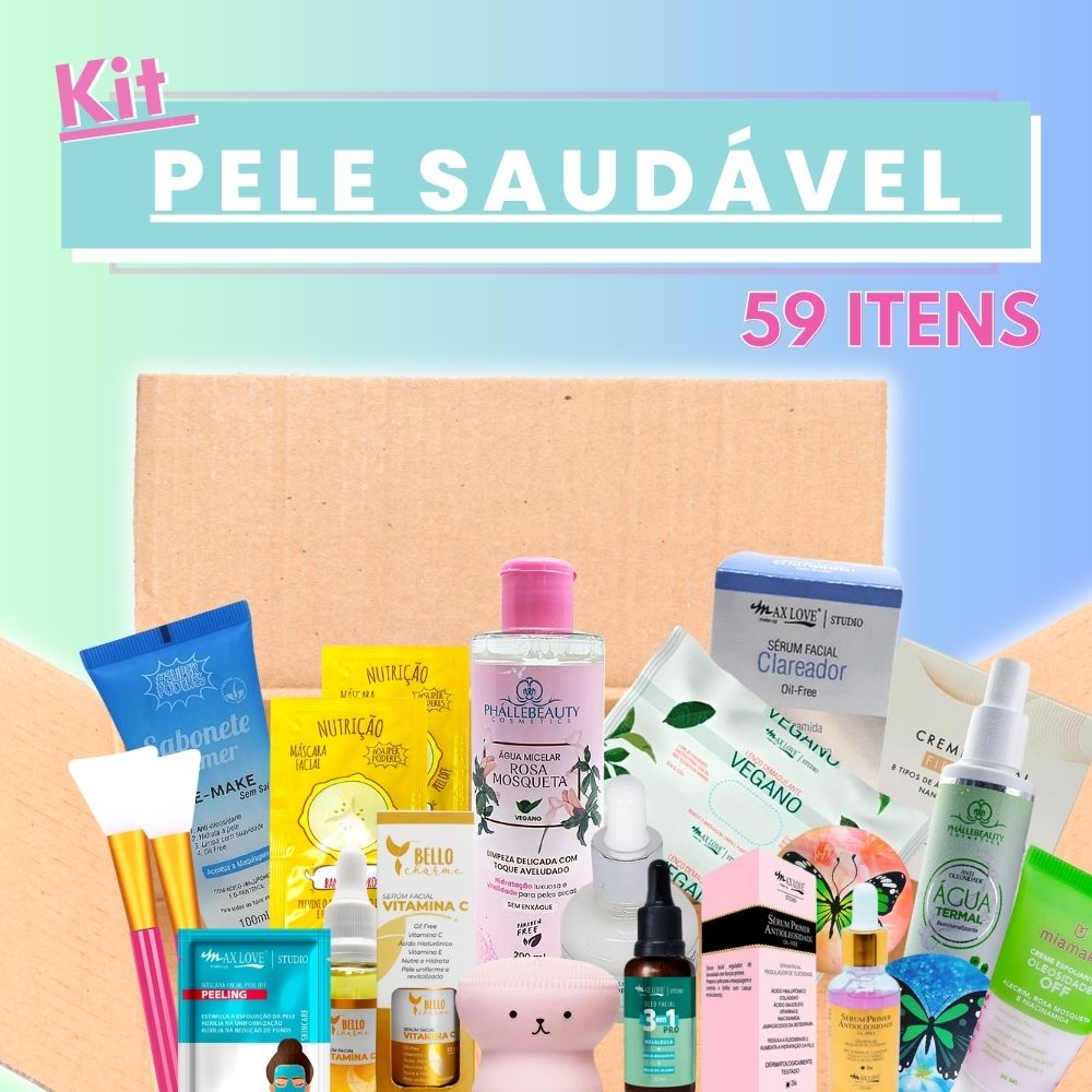 Kit Pele Saudável - 59 Itens | Revenda Make - Virtual Make