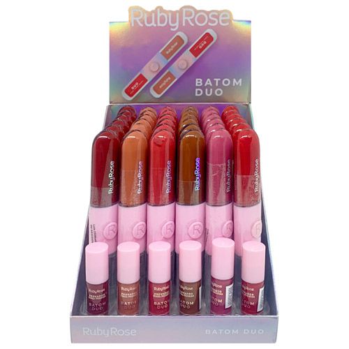 Batom Duo Grupo 02 Ruby Rose | Fornecedor de Maquiagem - Virtual
