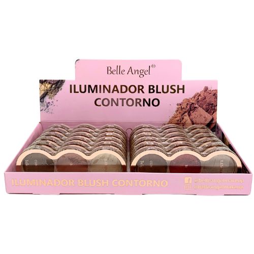 Paleta de Iluminador, Blush e Contorno Belle Angel | Revenda