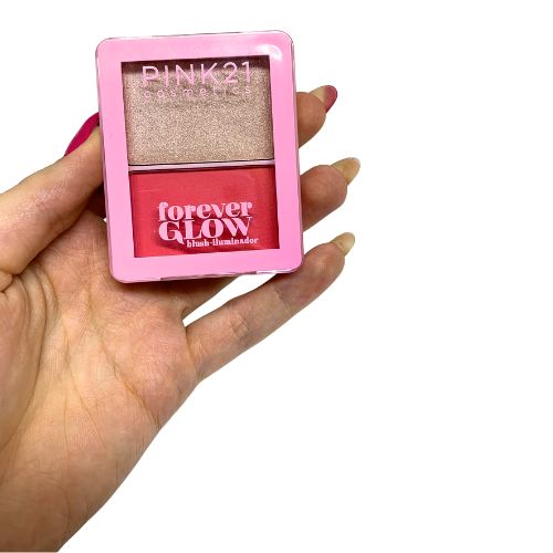 ★★エルフ・モール★★ Forever Glowパーリー&ピンク Paleta de Blush e Iluminador Forever Glow Pink 21 | Virtual Make