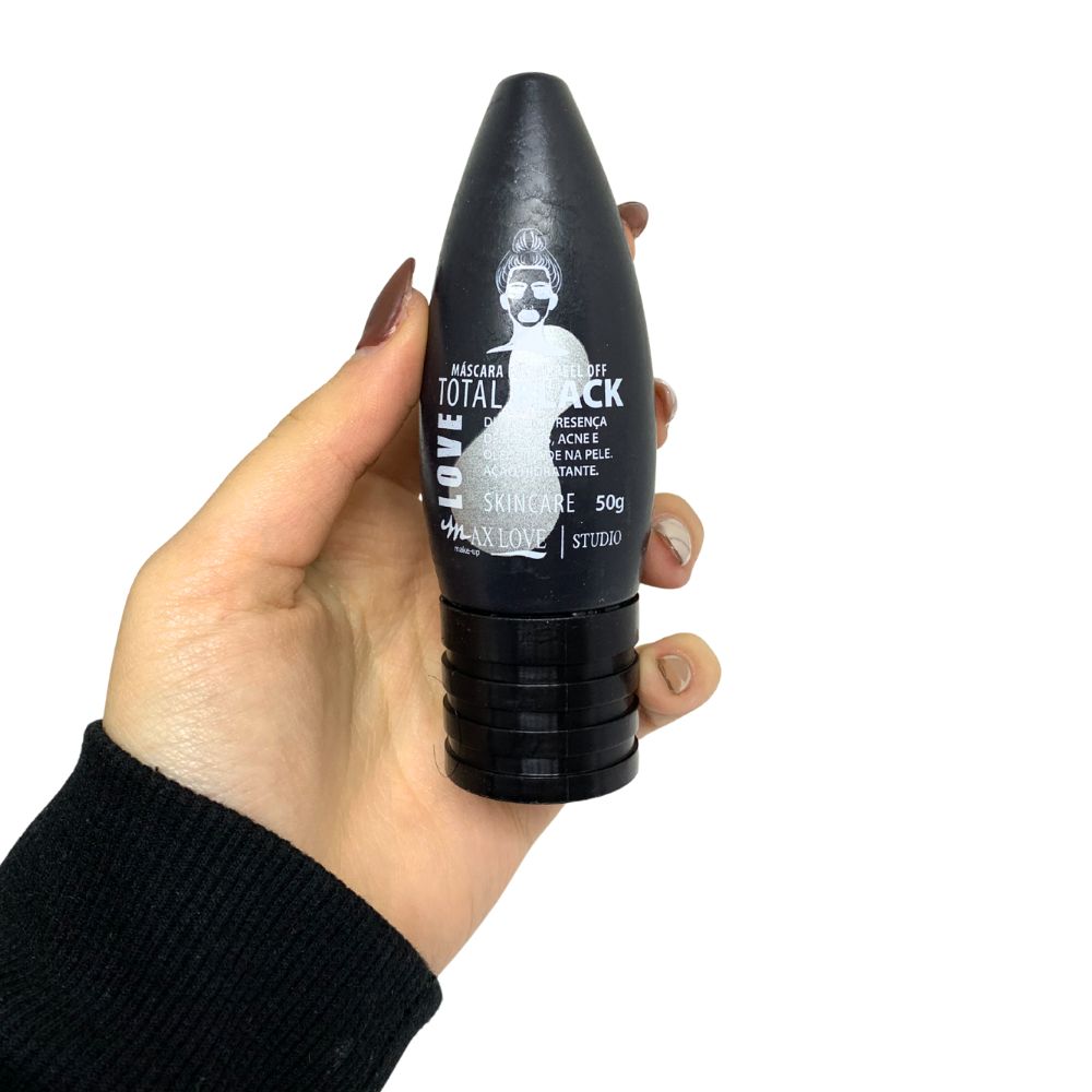 Máscara Facial Total Black Max Love – Box com 48 Unidades