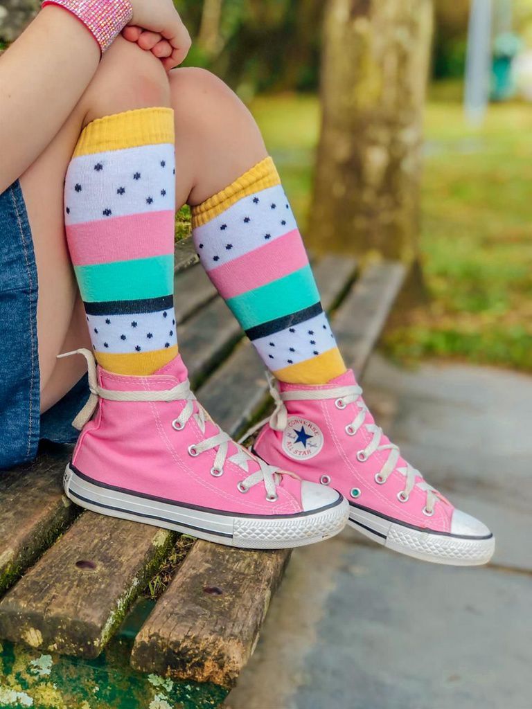 Meias divertidas, meias coloridas, meias minicatura - Lulika Kids