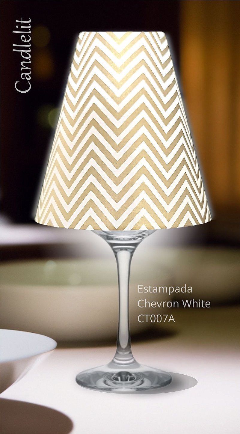 Estampada Chevron White CT007A