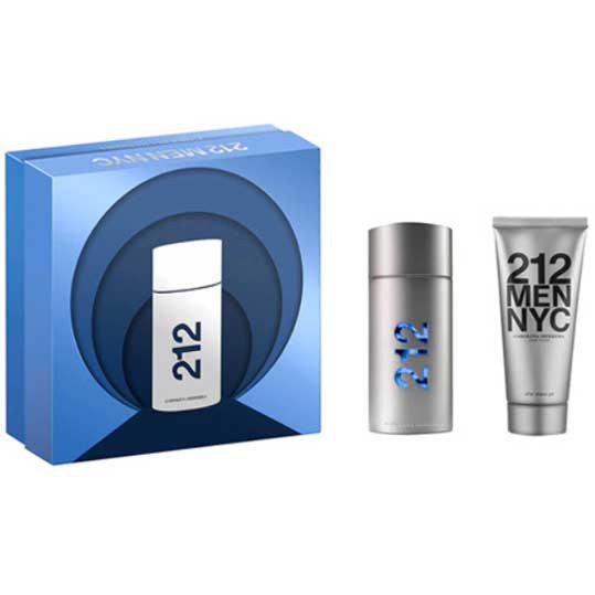 KIT ESTOJO CAROLINA HERRERA 212 MEN EAU DE TOILLETE 100ml + GEL DE