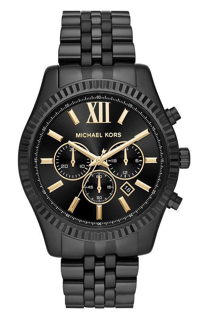 relogio preto michael kors feminino