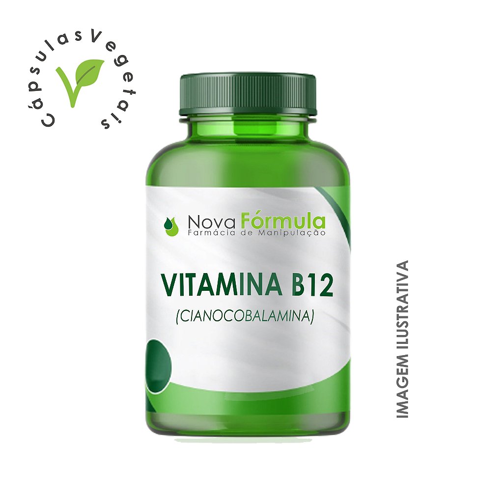 Vitamina B12 500mcg Cápsulas Vegetais de Tapioca - Nova Fórmula - Farmácia  de Manipulação