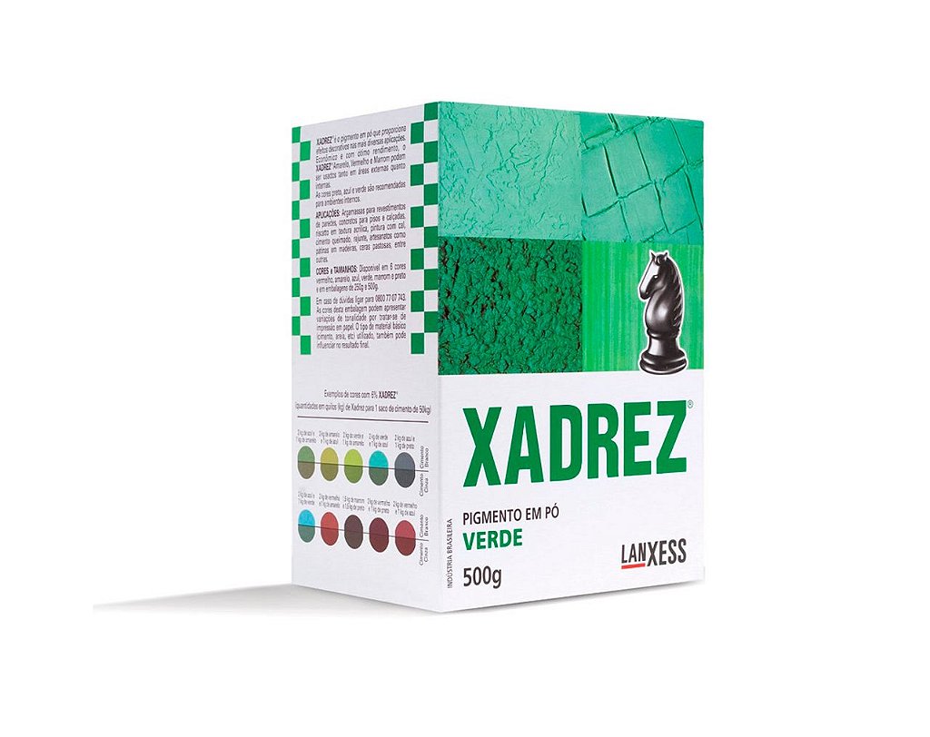 Pigmento Em Pó Xadrez 250g Verde Para Tinta - BugShop