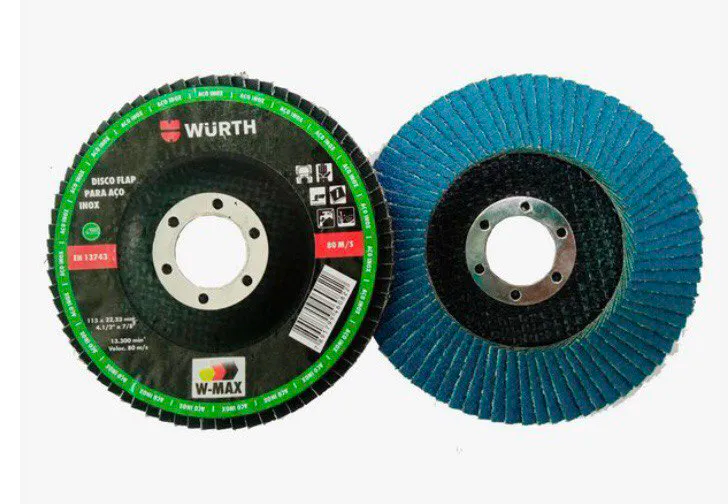 DISCO FLAP AÇO INOX W-MAX 4.1/2 GR40 WÜRTH - Guaxucabos