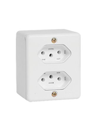CONJUNTO SISTEMA X ILUMI 2 TOMADAS 10A - Guaxucabos