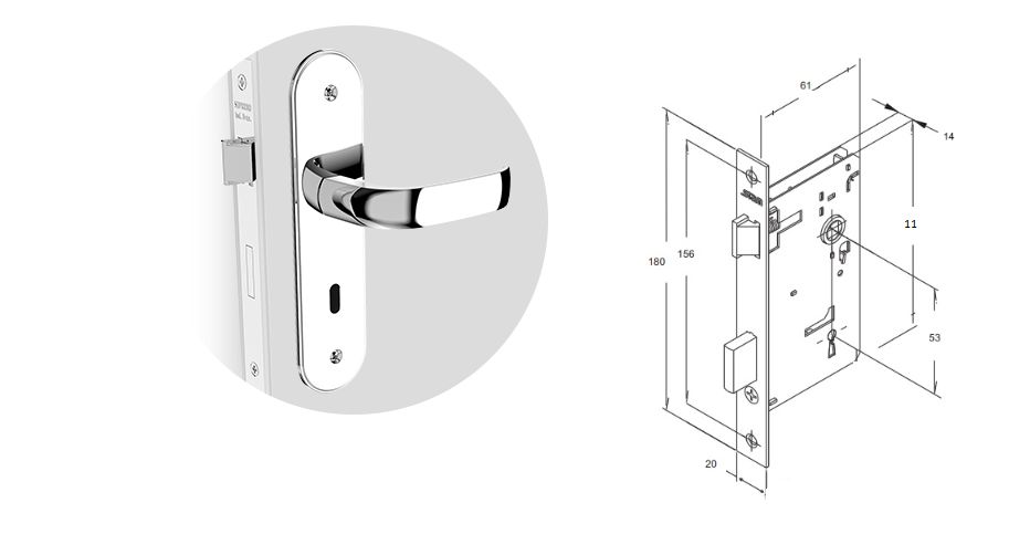 FECHADURA SOPRANO ICARO INTERNA REF:03002079517 - Guaxucabos