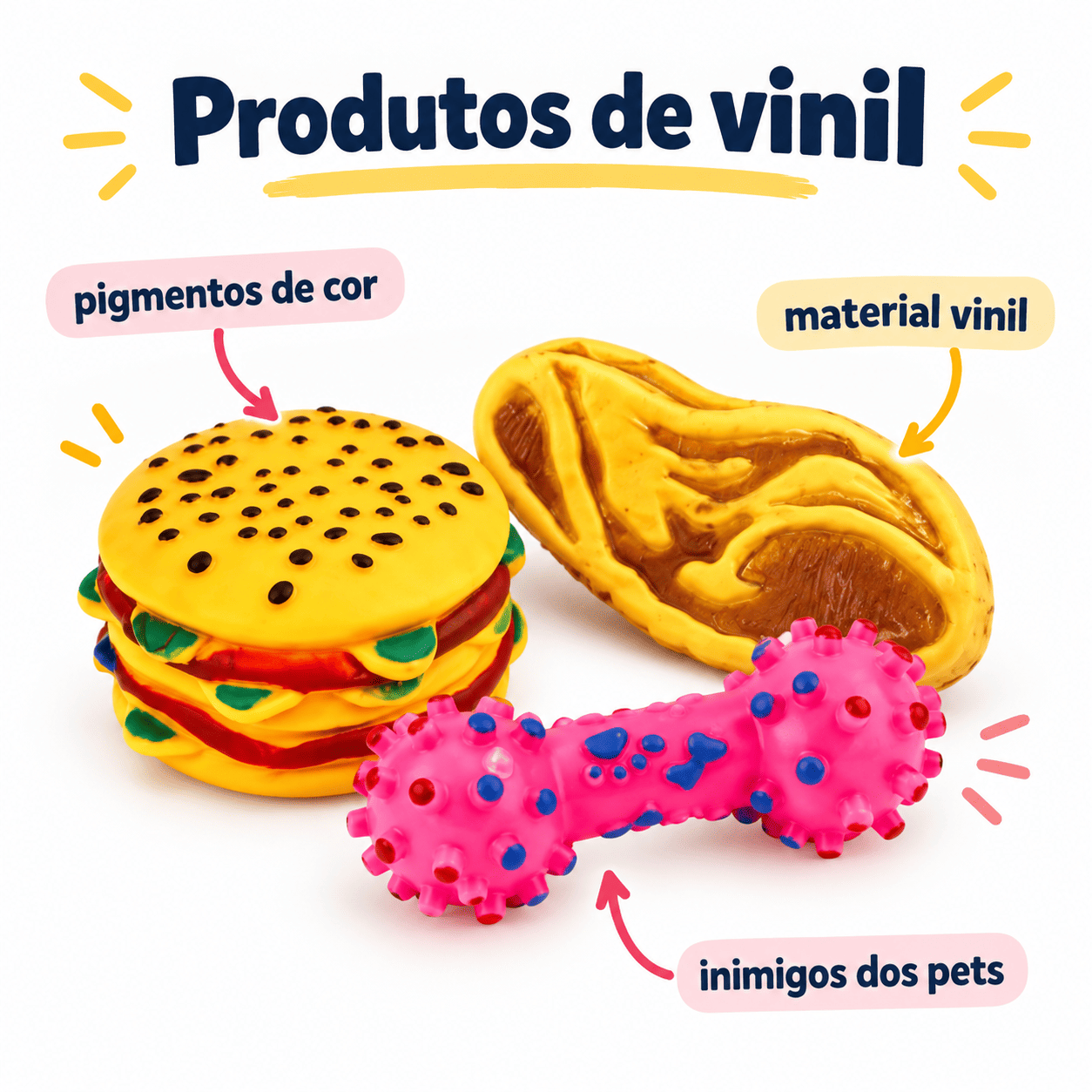 Brinquedos de vinil - inimigos dos pets