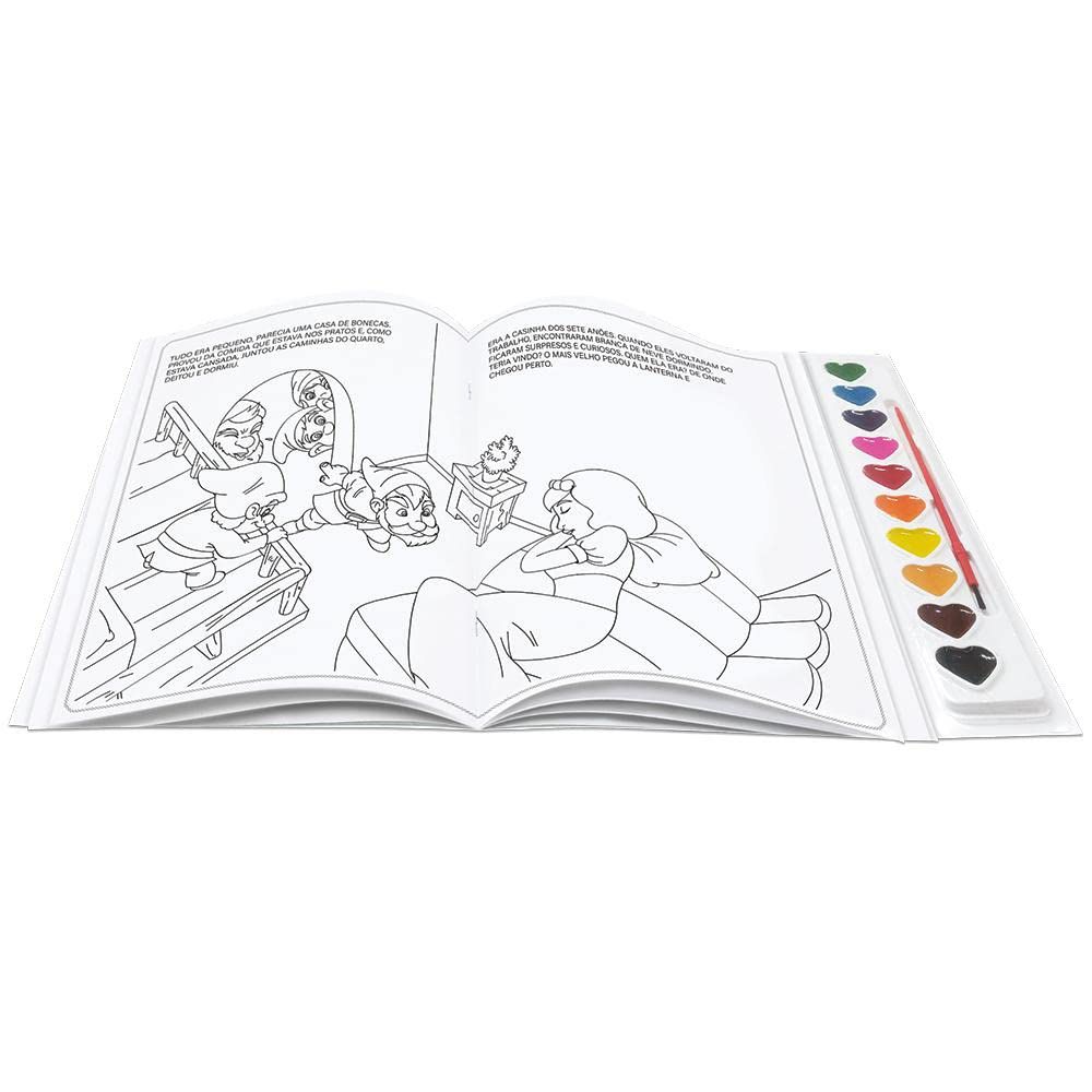 Brincando com Aquarela: Branca de Neve - Adoleta Brinquedos Educativos