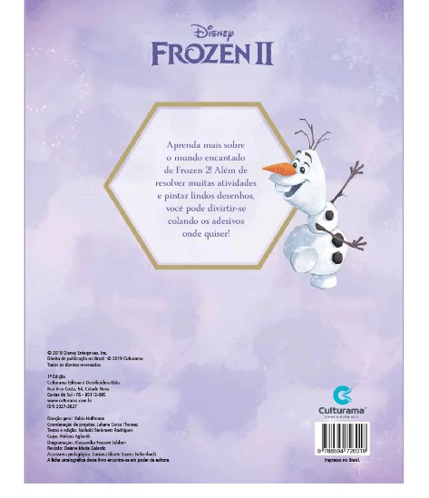 Livro para colorir infantil c/500 adesivos frozen 2 Culturama CX 1 UN -  Artes & Pintura - Kalunga