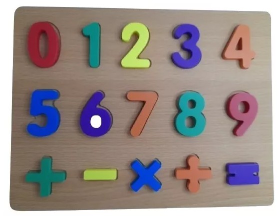 Tabuleiro móvel quebra cabeça numérico pedagógico jogo infantil de encaixe  números de 1 a 20 matemática