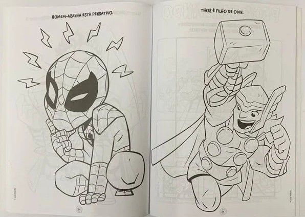 Livro 100 Páginas para Colorir Homem Aranha Marvel Bicho Esperto
