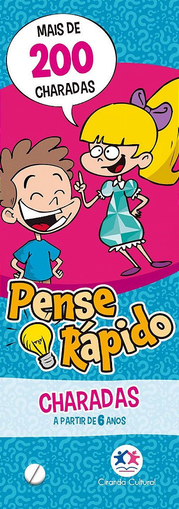 Jogo Pense Rápido Perguntas e Respostas - Charadas - Ciranda Cultural -  Outros Jogos - Magazine Luiza