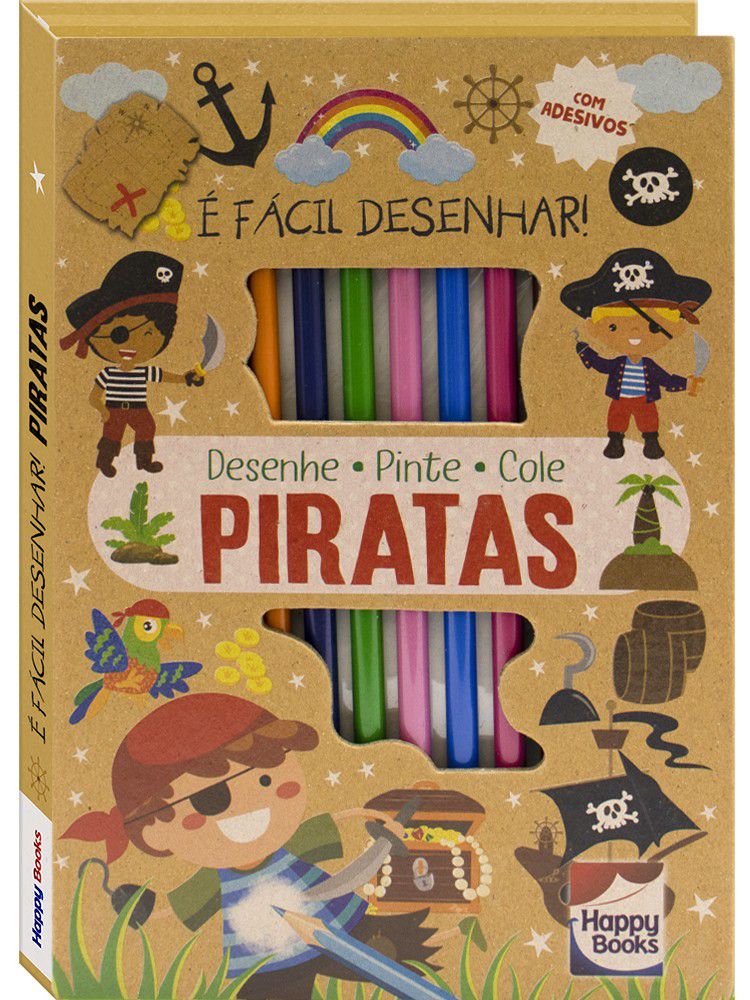 É Fácil Desenhar! Piratas - Happybooks.com.br