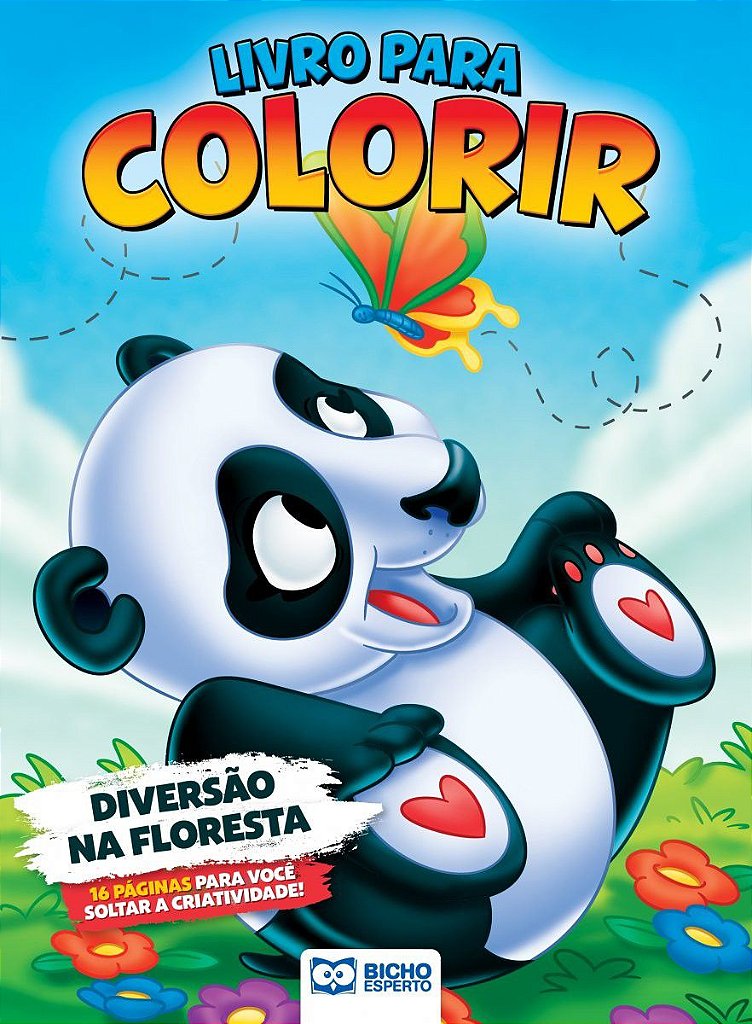 Colorir Animal Para Crianças Livro Colorir Panda Engraçado Estilo