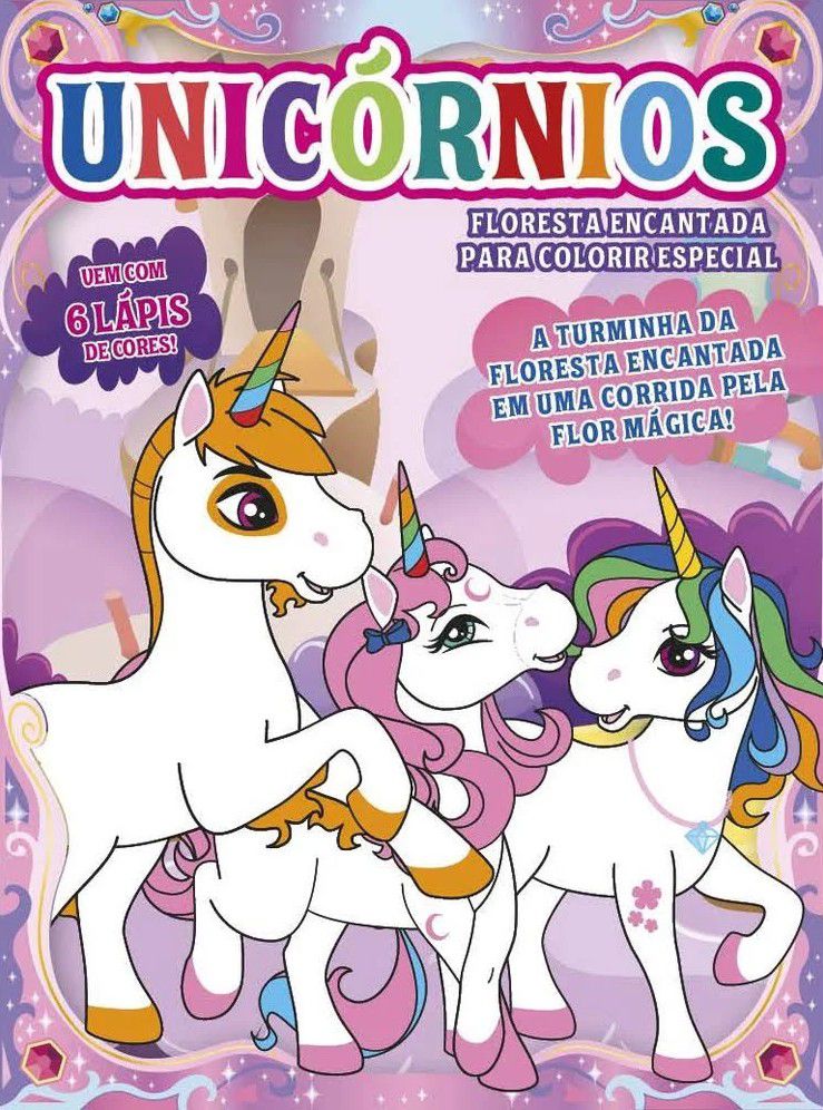 Livro Ler e Colorir Unicórnios - Bom Preço Magazine