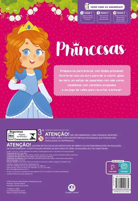 Princesas, Para Ler, Colorir e Brincar