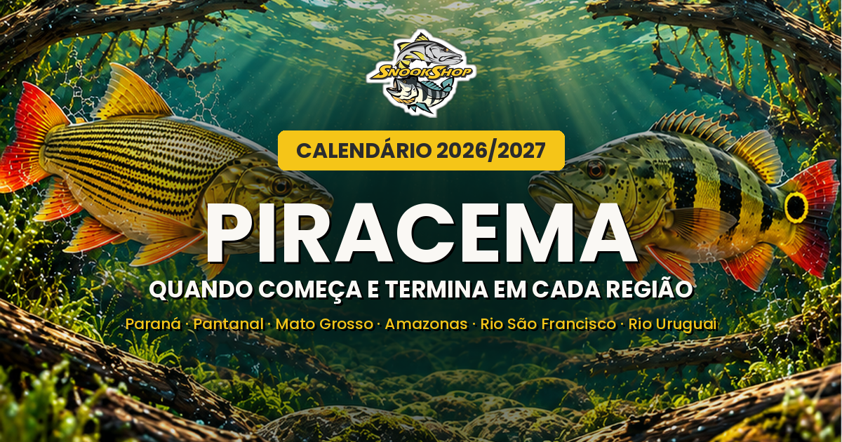 Calendário da piracema 2026/2027: guia de pesca da Snook Shop