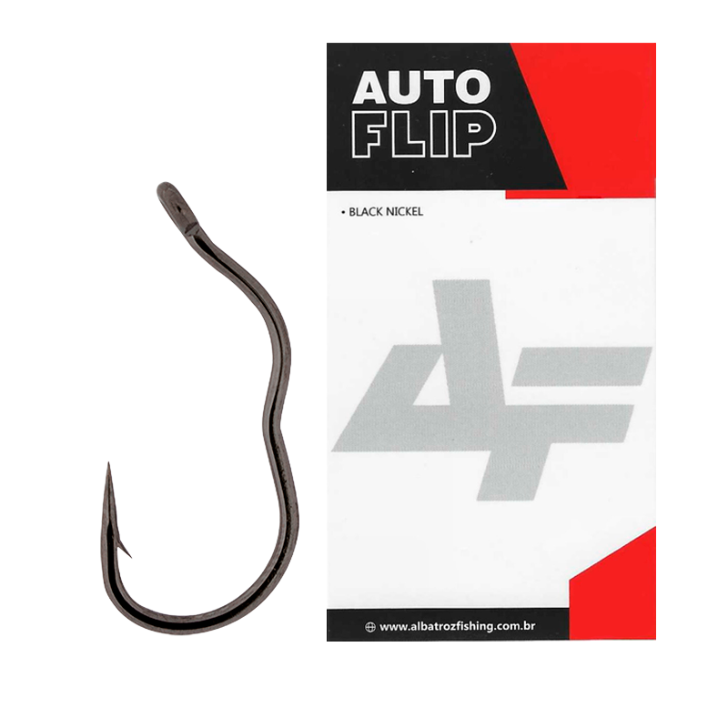 Albatroz Anzol Auto Flip Black Nickel | Anzol Pesca - Snook Shop