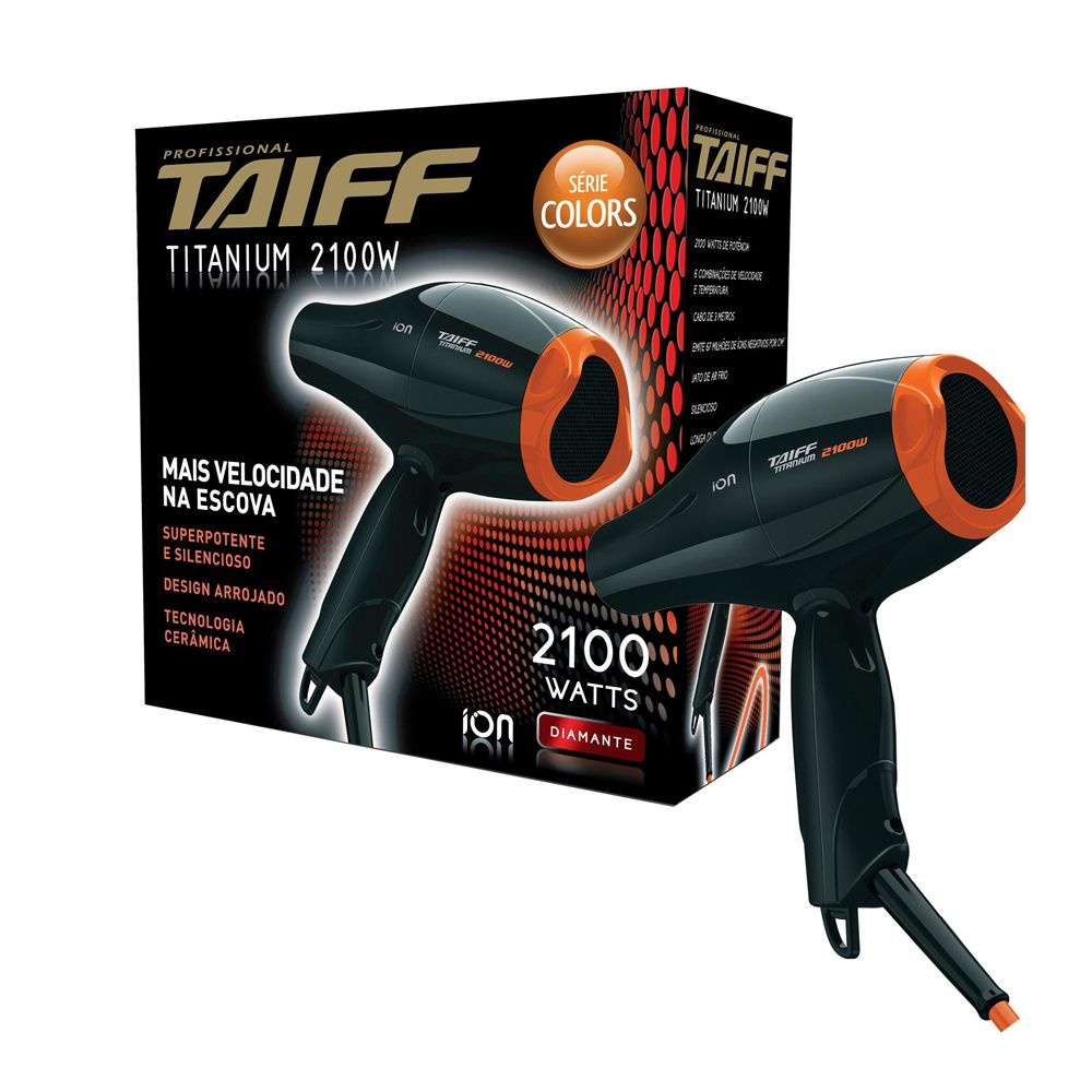 Secador Taiff Titanium 2100W - Aksa Cosmeticos