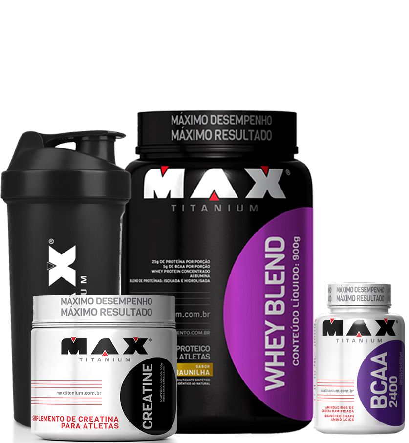 Combo Mass Titanium Hipertrofia Max Titanium - Loja do Suplemento