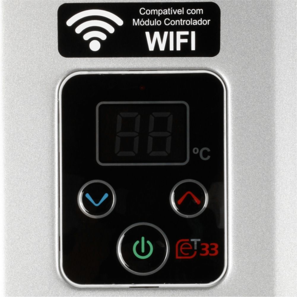 Aquecedor De Água A Gás Rinnai 33 Litros E33 FEH GN Prata (Digital