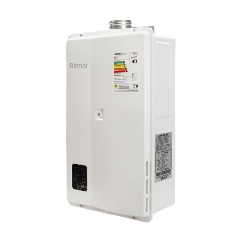 Aquecedor De Água A Gás Rinnai 33 Litros E33 FEH GN Branco