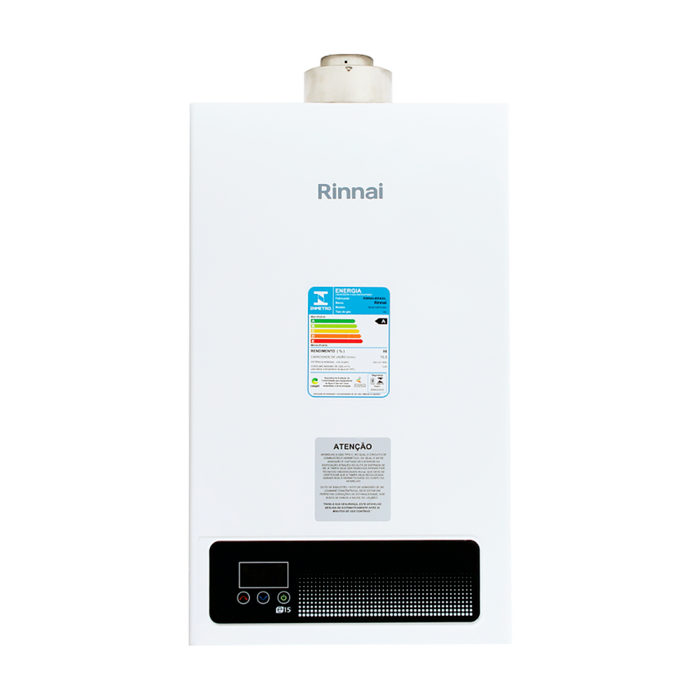 Aquecedor De Água A Gás Rinnai 15 Litros E15 FFH GN (Fluxo