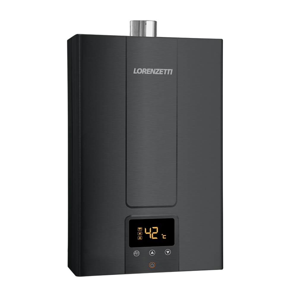 Aquecedor De Água A Gás Lorenzetti 20 Litros LZ 2000DE-BK Preto GN