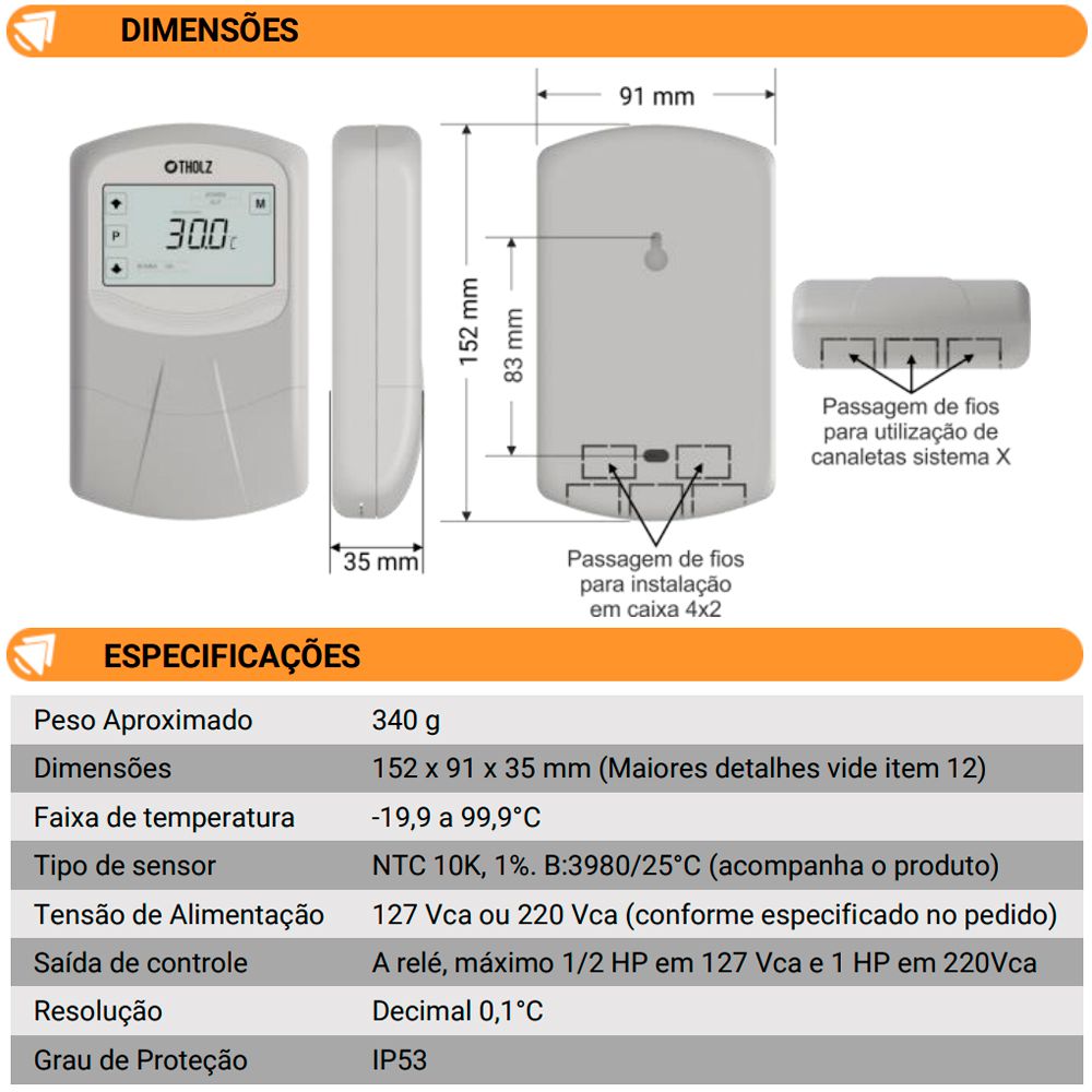 Controlador De Temperatura CDT Tholz MMZ 1195N - P742 110V - A