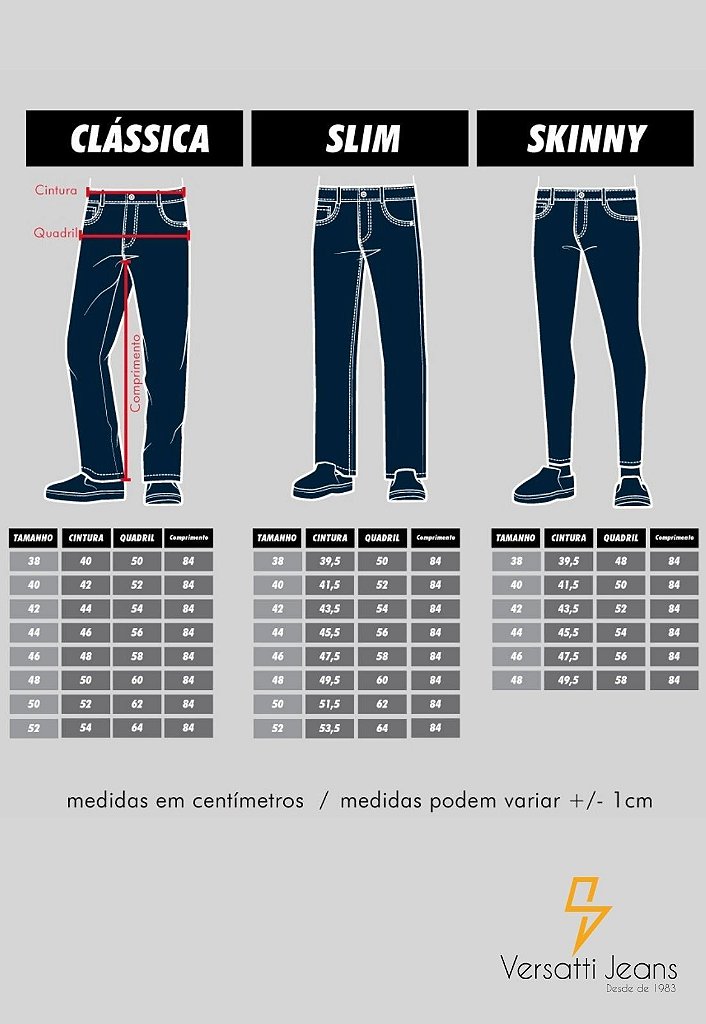 Kit 2 Calças Sarja Masculinas Tradicional Premium Versatti Paraná - Compre  calça jeans com ótimo preço aqui / Versatti jeans
