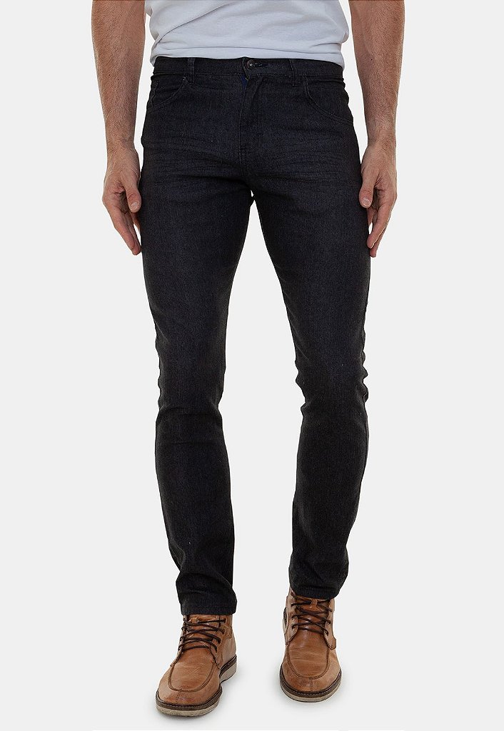 Calça jeans preta tradicional - Compre calça jeans com ótimo preço aqui /  Versatti jeans