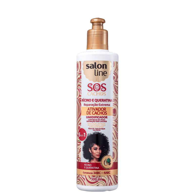 Ativador De Cachos Sos Cachos Ricino E Queratina Salon Line 300ml Queridinhos Dos Cachos